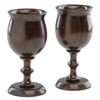 A pair of Wooden Goblets Handcrafted in Malawi from African Leadwood