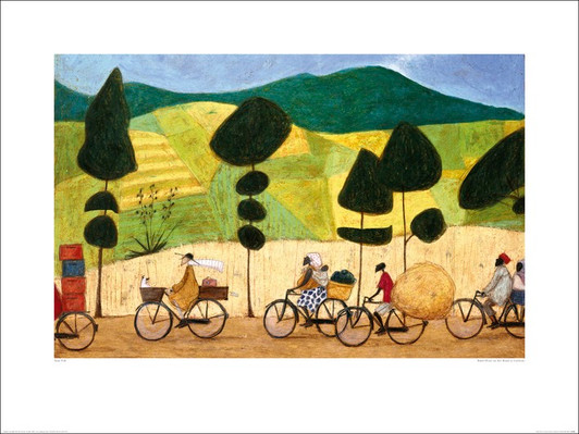 African Art Print Rush hour on the road to Lushoto by Sam Toft