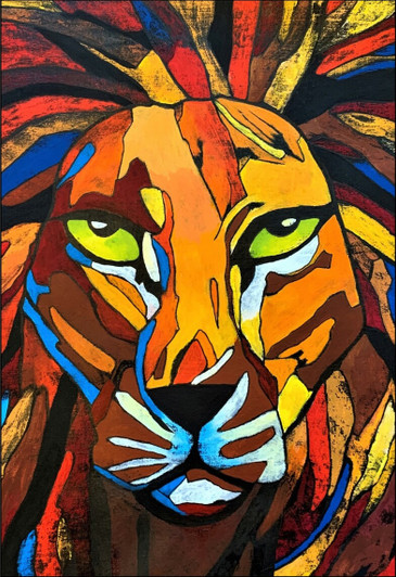 African Art Greeting Card - Regal Power. by Joss Ross - Soulbrush Art