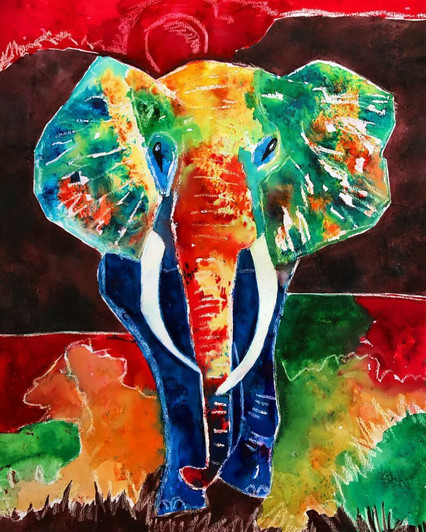 Giclée African Art Print 'Tusker' by Joss Rossiter Giclée African Art Print 'Tusker' by Joss Rossiter