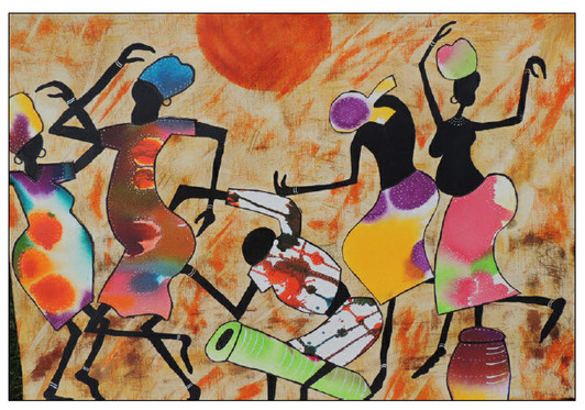 African Art Card - We've got Rhythm'- by Joss Rossiter - Soulbrush Art