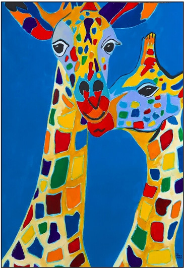African Art Greeting Card - 'Raffie Twins' by Joss Rossiter - Soulbrush Art African Art Greeting Card - 'Raffie Twins' by Joss Rossiter - Soulbrush Art
