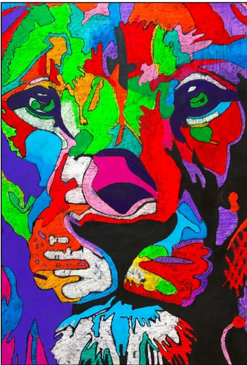 African Art Greeting Card - 'The KIng' by Joss Rossiter - Soulbrush Art African Art Greeting Card - 'The KIng' by Joss Rossiter - Soulbrush Art