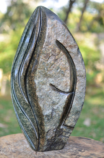 Shona Stone Sculptured titled 'Spiritual Awakening by Owen Mlungisi Shona Stone Sculptured titled 'Spiritual Awakening by Owen Mlungisi