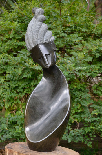 Shona Stone Sculpture titled "Spirit Medium" in Springstone by TJ Rukodzi Shona Stone Sculpture titled "Spirit Medium" in Springstone by TJ Rukodzi