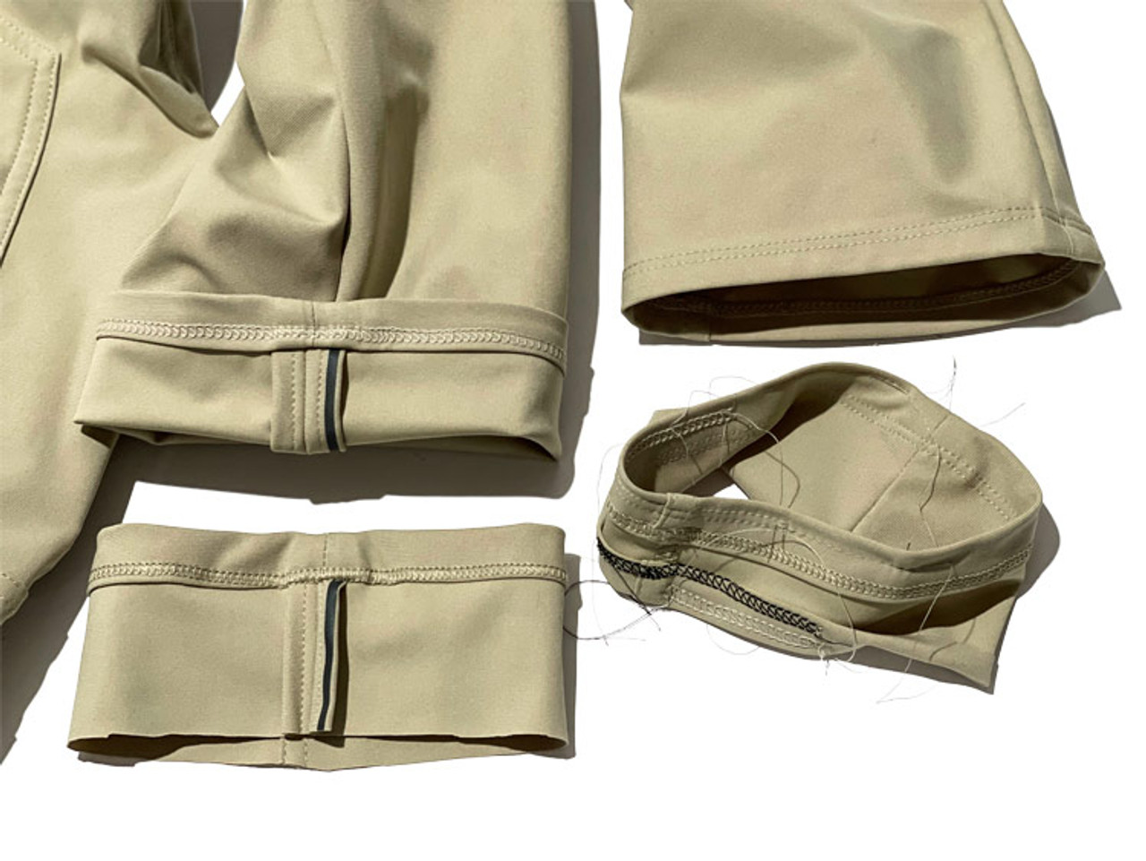 How to hem high-tech stretchy golf pants with coverstitching 