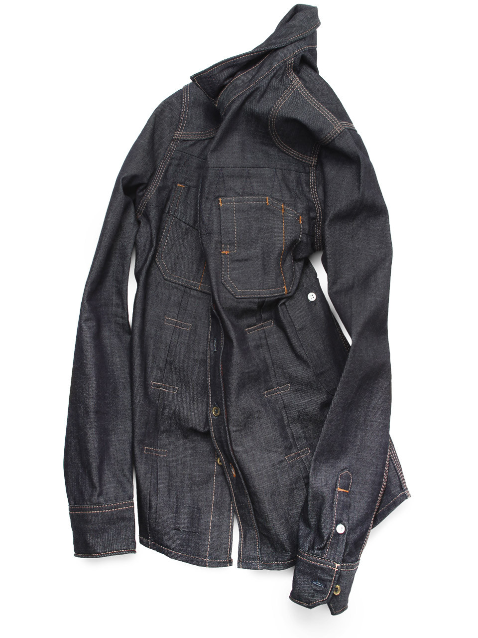 mens selvedge denim shirt