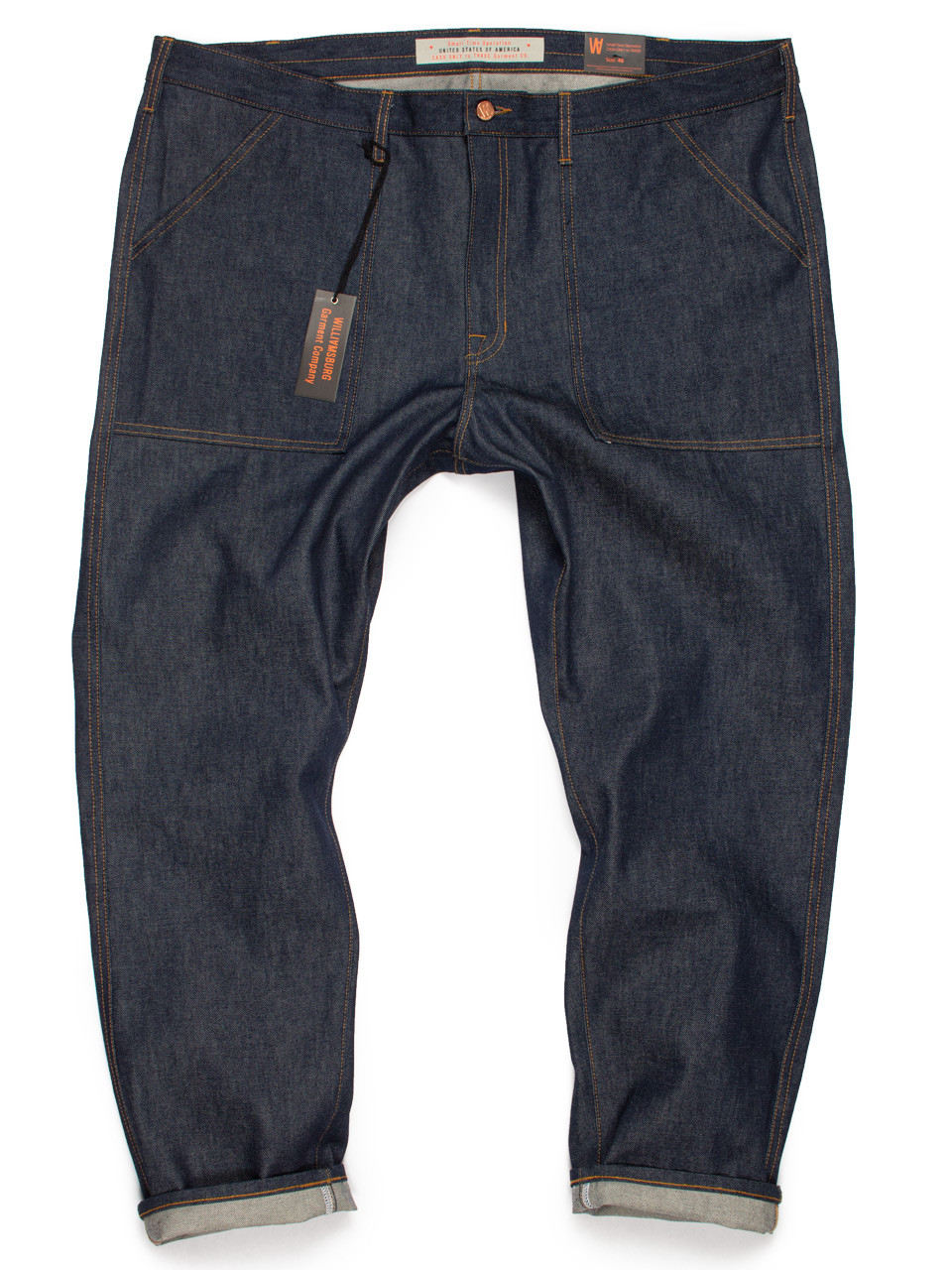 Double Knee Raw Denim Work Jeans 16oz Organic Cotton In Indigo - Kind  Supply Co.