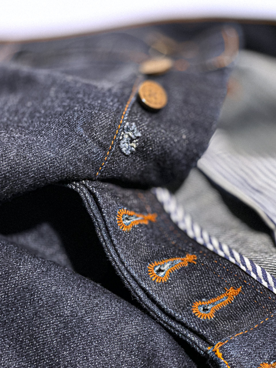 How to replace the rivet button on your pants fly 