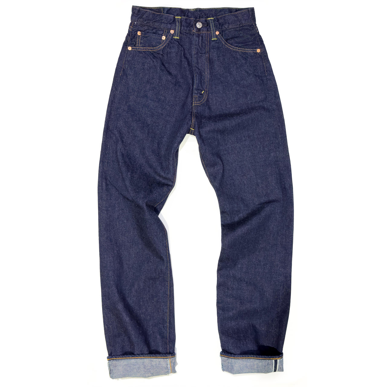 Norma 50's Selvedge High-Waisted Straight-Leg Jeans by TCB