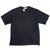 Burgus Plus made in Japan, organic cotton pocket t-shirt in black, front flat lay view, showing chest pocket and neckline.