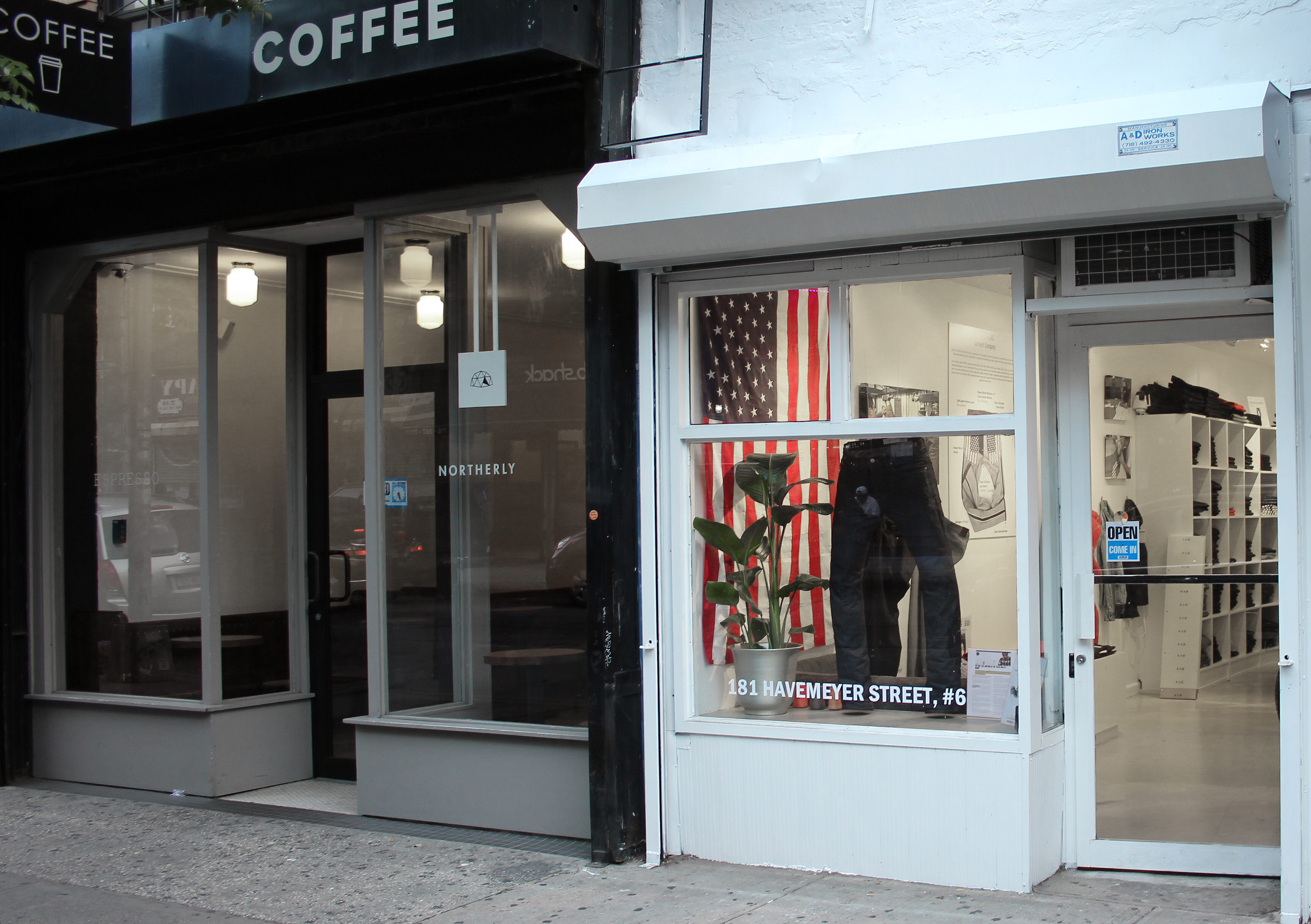 Williamsburg Garment Company first clothing store at 181 Havemeyer Street Brooklyn before working inside Brooklyn Denim Company.