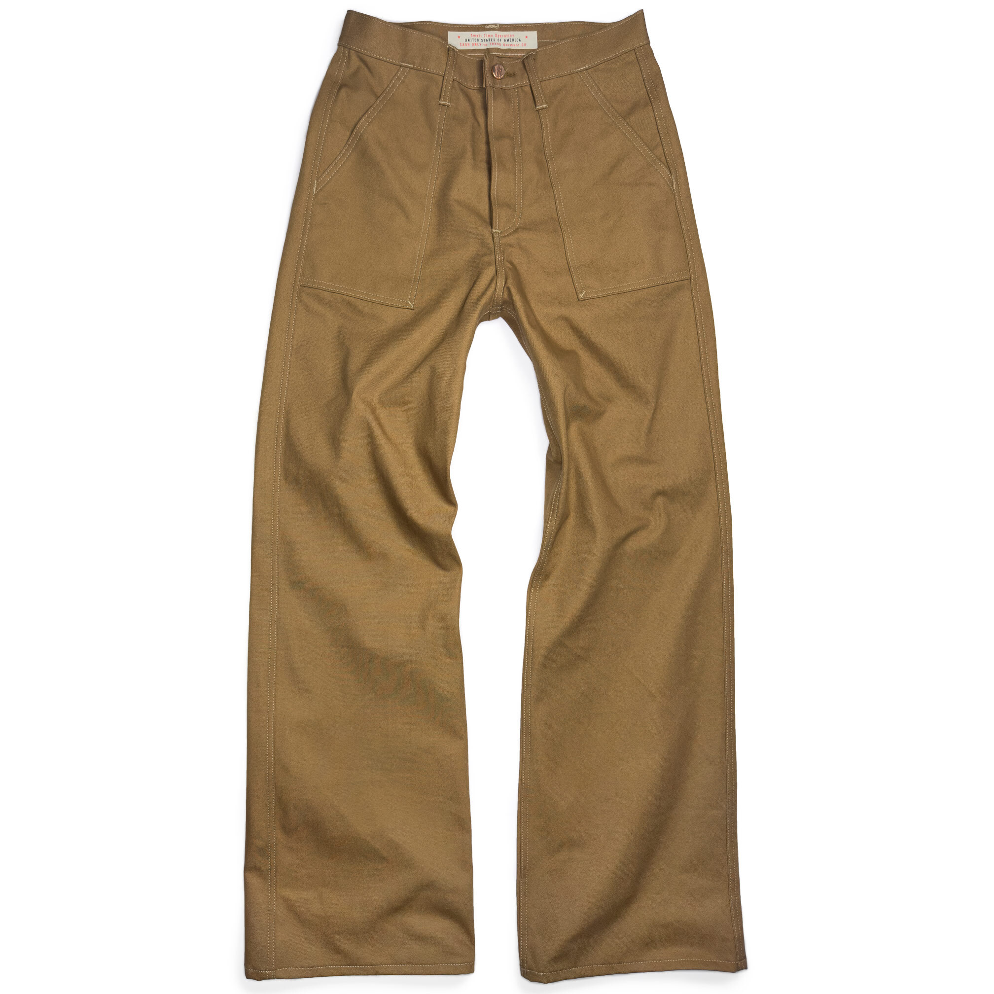 Women's Lee Ave Fit Guide image shows Williamsburg Garment Company's loose flared pants with high-waist and relaxed upper block.