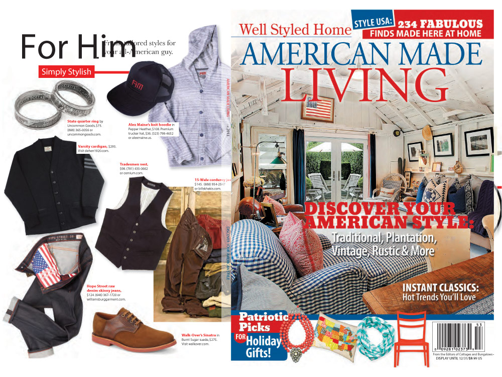 American Made Magazine features Williamsburg Garment Company's Hope Street American-made raw denim jeans.