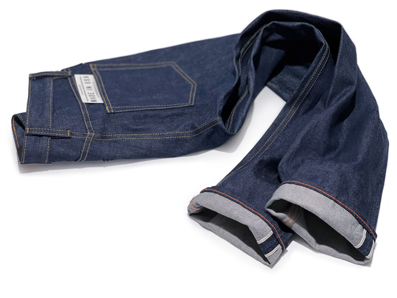 Men's American made jeans produced in Cone White Oak selvedge raw denim made in the USA