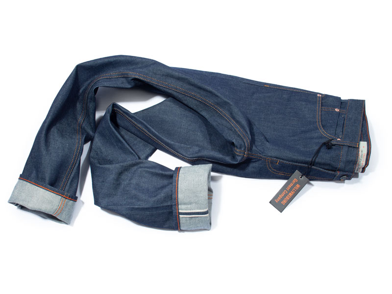 Selvedge American-made jeans manufactured in Cone White Oak raw denim made in the USA