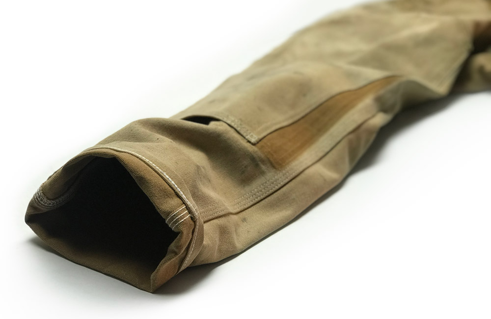 How to taper double front knee panel carpenter work pants with tripe chain stitch inseam