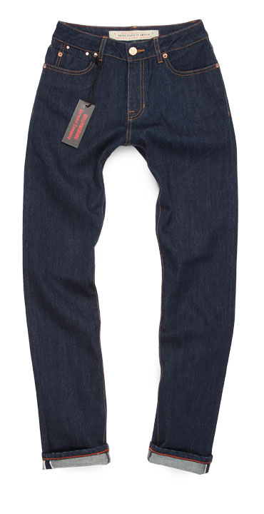 Women's Driggs Ave dark blue slim selvedge jeans