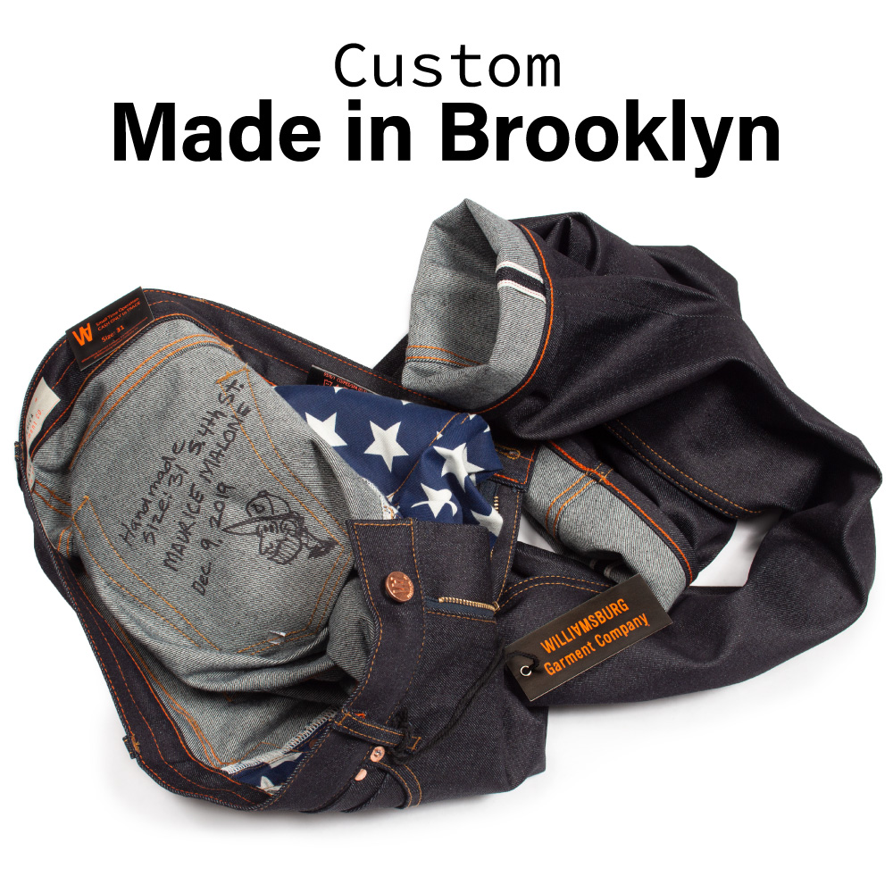 Custom made in Brooklyn handmade Japanese selvedge stretch raw denim skinny jeans