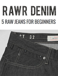 5 Raw denim jeans for beginners - black selvedge jeans image