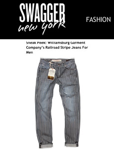 Williamsburg stripe jeans Swagger New York cover
