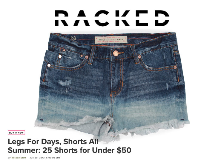 Williamsburg women's destroyed denim cut-off shorts Under $50.