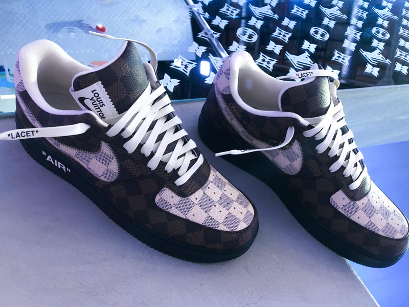 Louis Vuitton and Nike Air Force 1 by Virgil Abloh in Brooklyn at