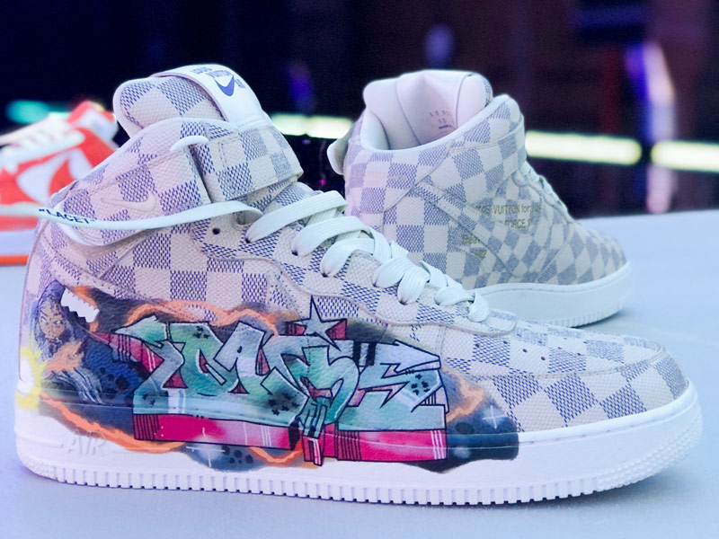 Louis Vuitton and Nike Air Force 1 by Virgil Abloh in Brooklyn at