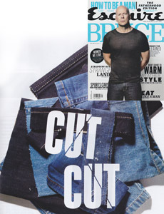 Esquire S. Korea features raw denim Williamsburg jeans