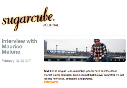 Sugercube interviews denim designer Maurice Malone