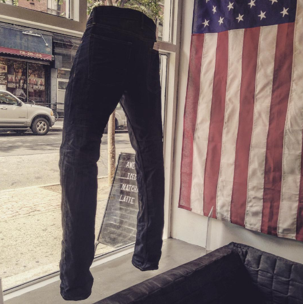 Williamsburg Garment Company denim store window display