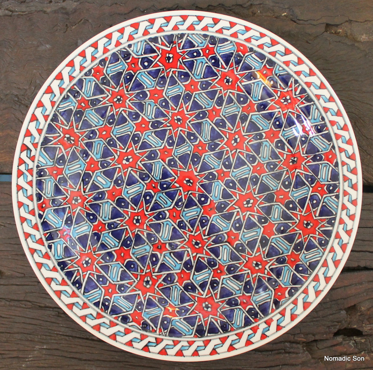 Dinner plates (25cm) hand painted Food safe NOMADIC SON
