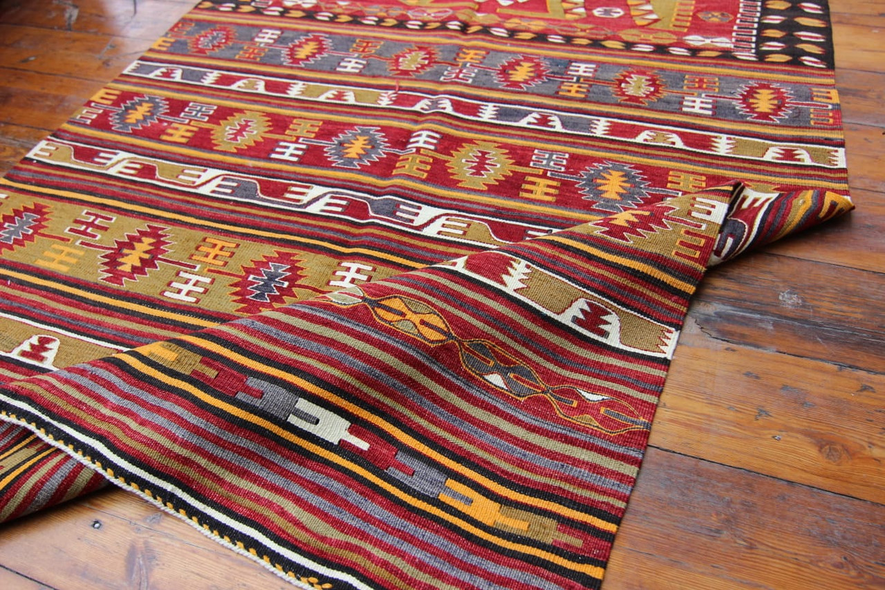 Vintage Turkish Kilim Rug (#U4) 116*220cm - NOMADIC SON