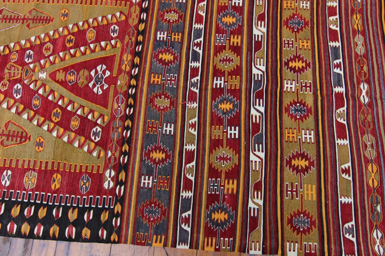 Vintage Turkish Kilim Rug (#U4) 116*220cm - NOMADIC SON