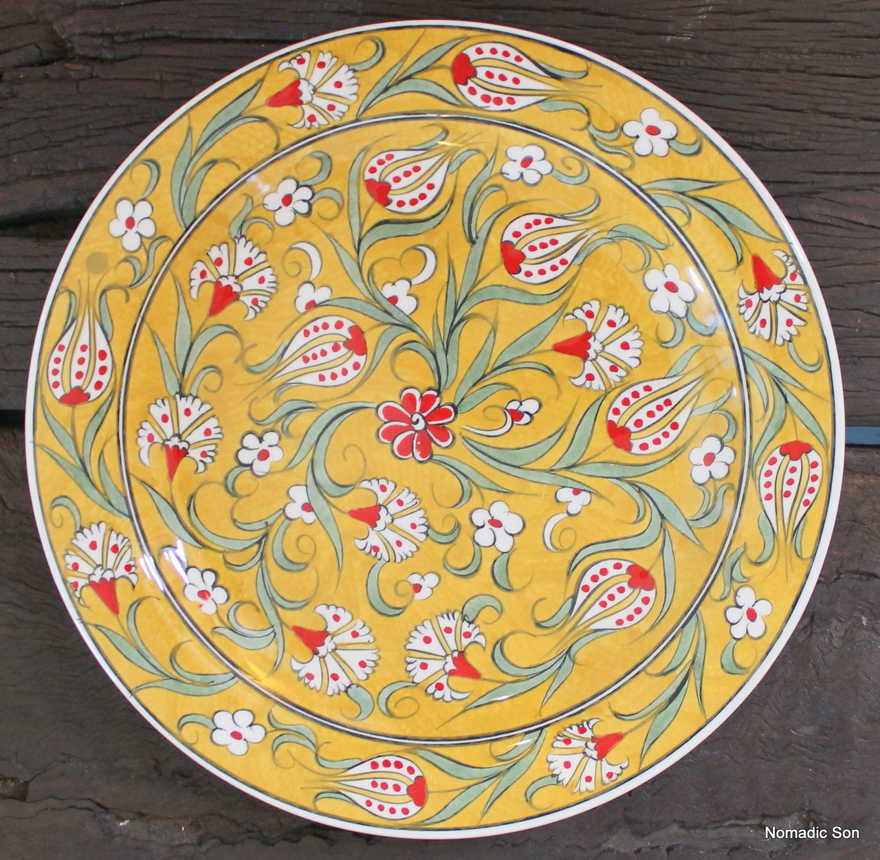 Dinner plates (25cm) hand painted Food safe NOMADIC SON
