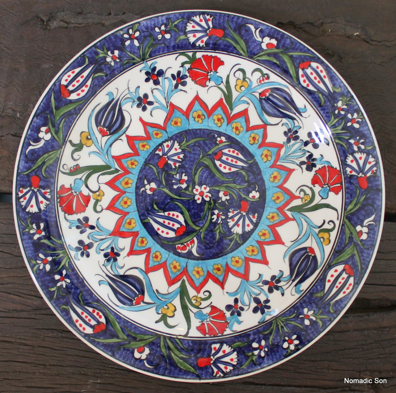 Dinner plates (25cm) hand painted Food safe NOMADIC SON