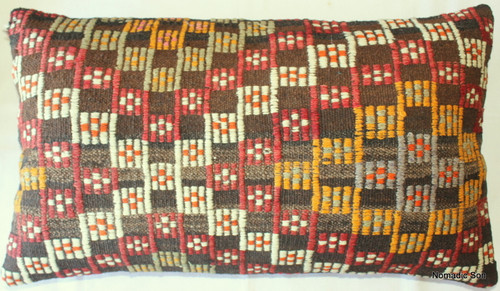 Vintage kilim cover rectangle (40*70cm) #DC14