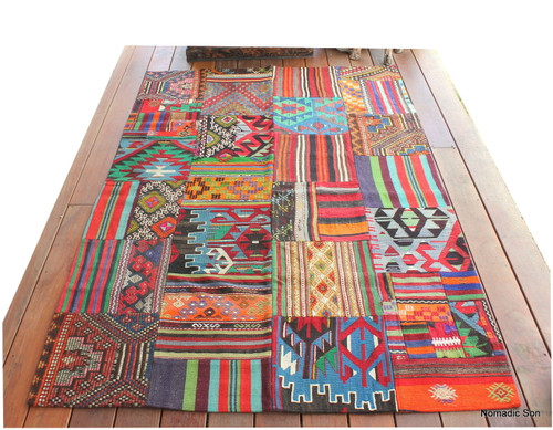 Anatolian 'Hepsi' Patchwork kilim (#J234) 160*245cm