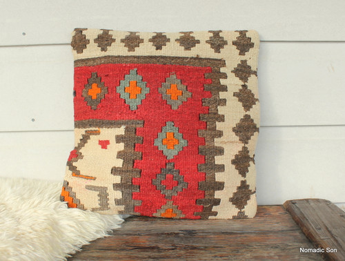 Vintage kilim cover - small (40*40cm) #237