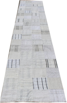 'Hamptons' Patchwork kilim runner (#G273) 79*401cm