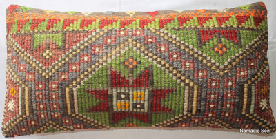 Vintage kilim cover rectangle (40*80cm) #LR32