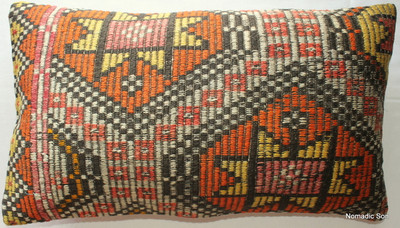 Vintage kilim cover rectangle (40*70cm) #47-2