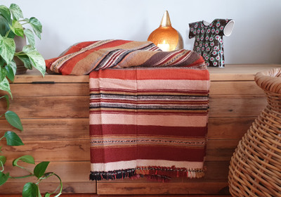 Vintage Village Woolen Throw - 'Bey' 160*197cm