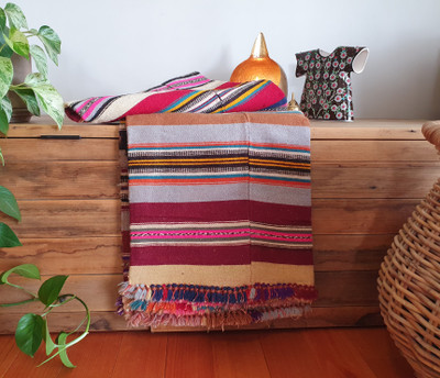 Vintage Village Woolen Throw - 'Cicek' 160*210cm