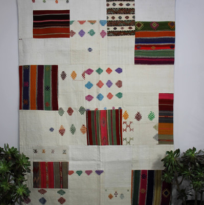 Natural Patchwork Kilim (#A214) 172*237cm