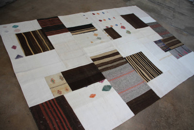 Natural Patchwork Kilim (#A200) 204*295cm