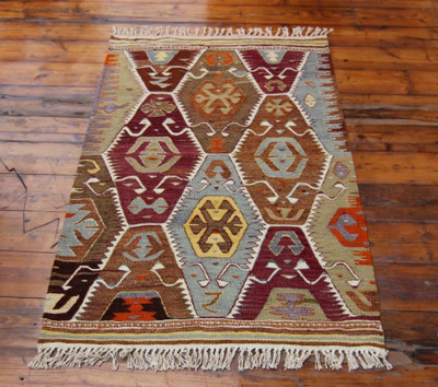 Western Turkish Vintage  Kilim (#U2) 92*135cm