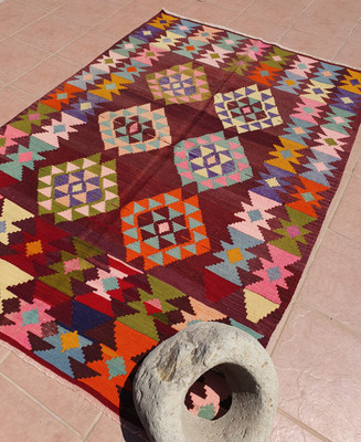 Turkish Milas Bencik kilim rug (#TSS22) 145*205cm