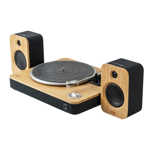 Stir It Up Turntable & Get Together Duo Bluetooth Bookshelf Speaker Bundle