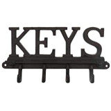 Cast Iron Wall Mounted 4 Hook Key Holder - Rustic, Vintage Style Rack with Hooks for Keys Cast Iron Wall Mounted 4 Hook Key Holder - Rustic, Vintage Style Rack with Hooks for Keys